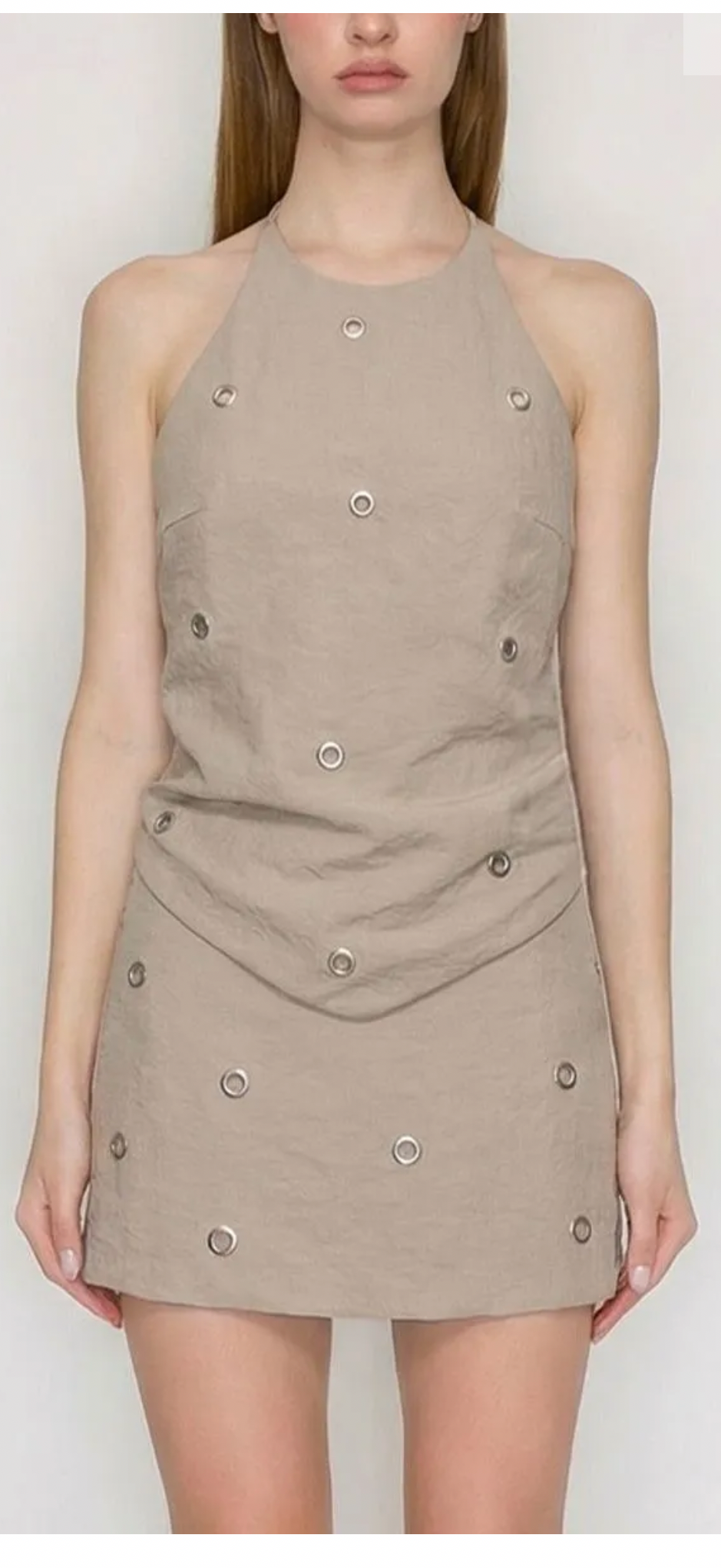 Edgy Eyelet Halter Top – Open Back Tie Summer Top (Copy)