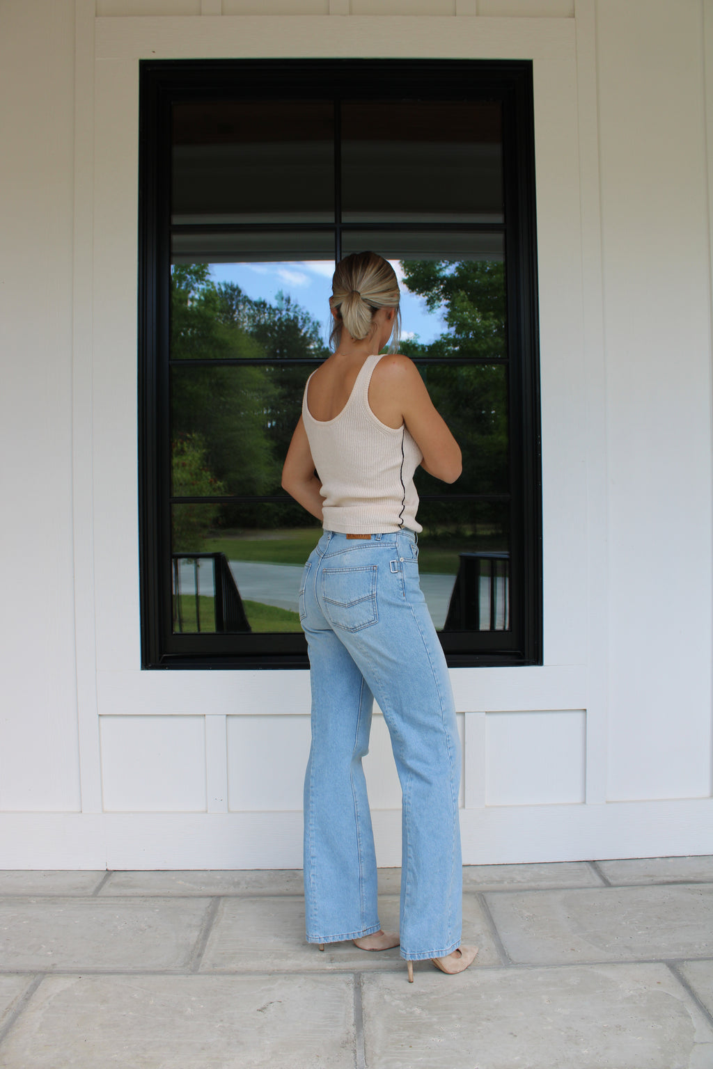 Cream Ribbed Tank Top-Minimal Fitted Everyday Essential | OFF STANDARD